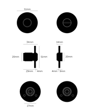 Cargar imagen en el visor de la galería, THUMBTURN LOCK / CROSS / BLACK