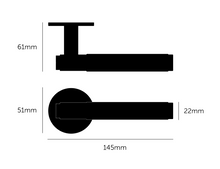 Cargar imagen en el visor de la galería, FIXED DOOR HANDLE / SINGLE-SIDED / CROSS / SMOKED BRONZE