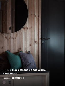 FIXED DOOR HANDLE / SINGLE-SIDED / CROSS / BLACK