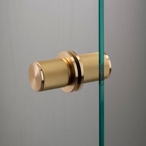 FIXED DOOR KNOB / DOUBLE-SIDED / LINEAR / BRASS