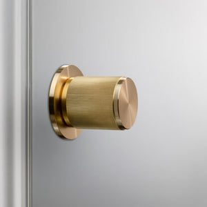 FIXED DOOR KNOB / DOUBLE-SIDED / LINEAR / BRASS